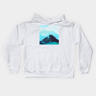 Blue Mountain Serenity Landscape Kids Hoodie